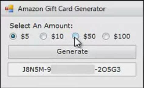 generate amazon gift cards